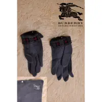 在飛比找蝦皮商城精選優惠-BURBERRY二手正品9.9成新日本製灰色內編織紋羊毛手套