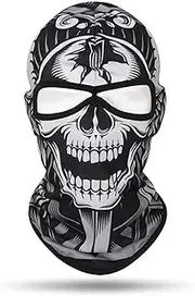 Cycling Face Mask Balaclava Ski Mask with 2 Hole, Windproof Balaclava, Skull Full Face Cover, Head Neck Warmer, Hiking Scarf Hat