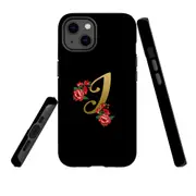 For Apple iPhone 13 Case, Armour Back Cover, Embellished Letter I
