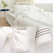 NNEDSZ Saesom Flua Snow Comforter Set Double Cool Quilt Bedspread WHITE