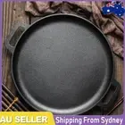 Cast Iron Skillet Pan Non-Stick Pizza Pan Kitchen Cooking Pot Cookware Fry Pan O