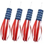 4 Pcs 4th of July Decorations 40 Inch American Flag Windsock Patriotic Fourth