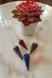 Crystal Pendulum Labradorite 12-Faceted Precision Pendulum Healing Gemstone