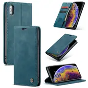 CaseMe iPhone Xs X Classic Folio Case Cover Apple iPhoneXs iPhoneX [Teal Green]
