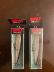 2 - Rapala, Original Floating, Minnow, Silver, 3 1/2", 3/16 oz., F09 S