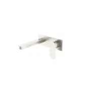 Nero Ecco Wall Basin/Bath Mixer Brushed Nickel NR301310ABN