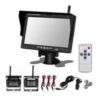 7" Wireless Rear View Monitor WIFI Reverse Camera Kit Caravan Bus Truck 12V/24V