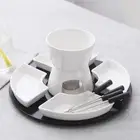 Melt Hot Pot Bowl Set Chocolate Fondue Pot for Chocolate Cheese (White)