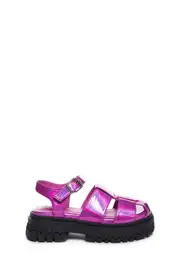 [dELiA*s by Dolls Kill] Nostalgic Games Platform Sandals - Pink