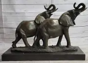 Bronze Sculpture,Hand Made Statue Signed Bugatti Laughing Elephant Symbol Sale