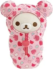 San-X Original Rilakkuma Hearts Sleeping Bag Plush - 15" Korilakkuma