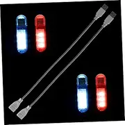 1 Set USB Night Light Charger Keyboard Lamp Desktop Flash Drive Light Bedside Light Gooseneck Reading Lamp USB Laptop Light USB Lamp Atmosphere Lights USB Micro LED Cable PVC Red