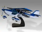 Aeropro Eurofox Version 2 Desk Wood Airplane New Model Small Scale 1/32
