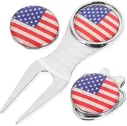 WOONEKY 1 Set Golf Green Fork Wear-Resistant Golfs Marker Decorative Golfs Marker Wear-Resistant Hat Clip Women's Golf Accessories Golfs Lawn Repair Tool Golfs Accessory Metal Divot Tool