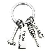 Papa Keychain from Kids Dad Key Chains Funny Grandpa Daddy Keyrings Fathers