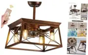 Farmhouse Ceiling Fans with Lights Remote Control Rustic Ceiling fans with