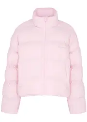Alexander Wang Cropped Quilted Shell Jacket - Light Pink - M (UK12 / M) M (UK12 / M)
