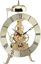 Small Watch Clock, Metal Bedside Table Bedroom Office Mechanical Watch, Home Decoration(Gold)