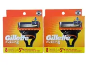 Genuine Gillette Fusion5 Razor Blade 16 Cartridges Refill Men (2 Packs of 8)