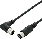Swamp Straight to Right Angle MIDI Cable - 5pin DIN for Synths Keyboards - 3m