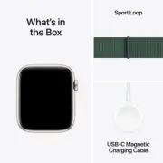 Apple Watch SE (2nd Generation) 44mm Silver Aluminum Case with Storm Blue Sport