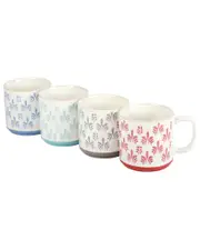 Gibson Home Morning Mist 4pc Stoneware Mug Set