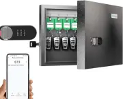 Wehere Key Lock Box, Wall Mount Key Cabinet with 16 Key Tags & Combination Lock