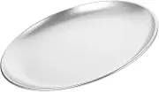 FELTECHELECTR Stainless Steel Snack Plate Vintage Serving Dish for Appetizers Desserts Meat Household Dinner Plate for Family Reunions Parties