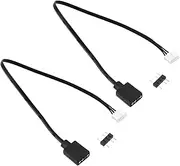 Create idea 2Pcs 5V ARGB 3Pin to 4Pin Fan Controller Adapter Small Converter Cable Audio Cable Compatible with Coolmoon 4Pin Interface Black