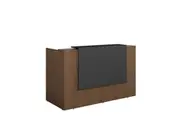 GP Sorrento Regal Walnut Melamine Reception Counter