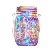 LED Solar Fairy Mason Jar Lights Outdoor Party Wedding Garden Decor Lamp Colour Light 2m