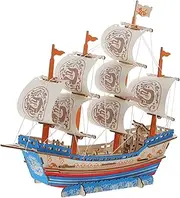 PERSELOSO 1 Set Wooden Model Ship Puzzle for Adults DIY Decorative Sailing Boat Kit Unique Home Desk Decoration for Living Room Office Study Room