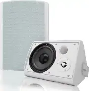 2PC Herdio 400W Outdoor Speakers Wired Heavy Bass Wall Mount Stereo LoudSpeakers