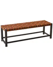 Peninsula Home Collection 54in Madeira Saddle Leather Long Bench