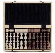 Alex H. & Abel C. Chess and Checkers Set Veneer Inlay & Wood Pieces NEW