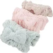 Happyyami 3Pcs Coral Fleece Hair Drying Towel Wrap Absorbent Fast Drying Hat for Curly Frizzy Straight Hair Soft and Skin Friendly Present for Women