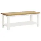 vidaXL Coffee Table 110x55x40 cm Solid Oak Wood HEE