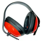 Livingstone Headband Earmuff Protector Black/Red 28 Decibels dB