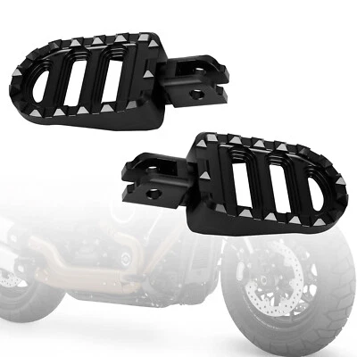 BLK Front Footrests Foot Peg for Sportster S Lower Rider Fat Bob Softail Slim D8