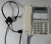 在飛比找Yahoo!奇摩拍賣優惠-國際牌 電話專用 頭戴式 單耳 耳機 麥克風 RJ9接頭 客
