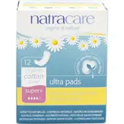 Natracare Organic Cotton Ultra Pads 12pk - Super Plus