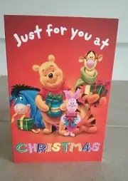 WINNIE THE POOH CHRISTMAS CARD ~ NEW