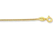 Bevilles Curb Necklace 9ct Yellow Gold Infusion 40cm