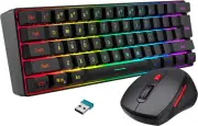 60% Wireless Gaming Keyboard and Mouse Combo, Include 2.4G Small Mini