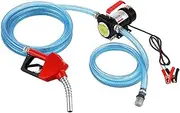 AUSWAY Auto Stop Fuel Transfer Pump Electric Diesel Kerosene 12V DC 10GPM Nozzle Hoses Portable Car Truck Oil Excavator Bowser Reserve Tank Refuel Station