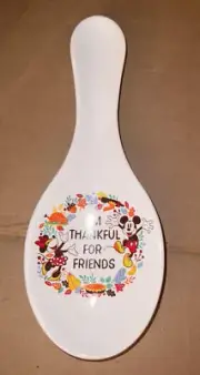 Disney Mickey MOUSE I AM THANKFUL FOR FRIENDS FALL SPOON REST NEW