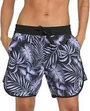 [Volcom] Women's Paradise Dreamer Boyfriend Boardshorts – Lightweight Stretch Fabric, 6" Inseam, Waistband, Lace-up Drawcord