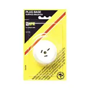 HPM CD35WE 3 Pin Surface Mount Power Point / Socket Surface Base Socket, 3-Pin Flat 3 PIN
