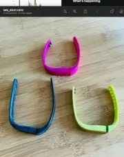 selling all 3 - Fitbit Flex bands Neon Green Pink Black