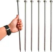 Rebar Stakes 16 Inch Metal Spikes for Asphalt 1/2 Diameter-6 16IN 6 Pack
